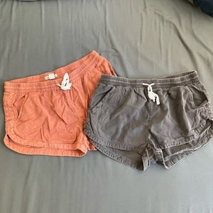 2 pairs of Billabong draw string shorts